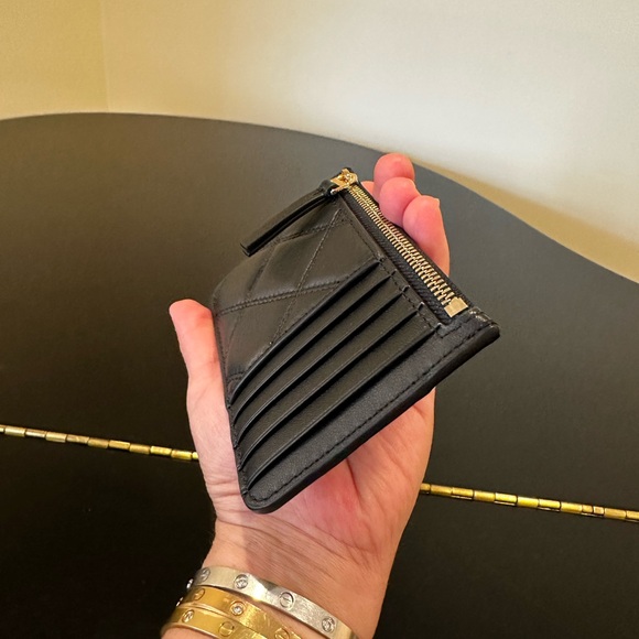 NWT Authentic luxury preppy Tory Burch Rare Black Savannah Card Case - Picture 13 of 17